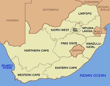 South Africa Provincial Districts - AfricanMecca Safaris